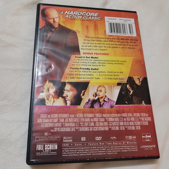 ๐ 3 for $10 ๐ DVD Crank (2006) full screen edition EUC - Picture 2 of 6